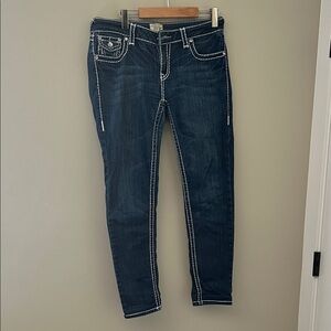LA Idol USA Women's Denim Jeans with Contrast Stitching